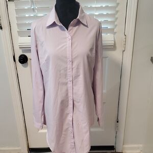 Meaneor Women's Lavender Button Down Shirt